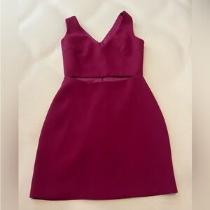 KARLIE pencil cutout dress magenta size women’s small, FLAW, (bin T)